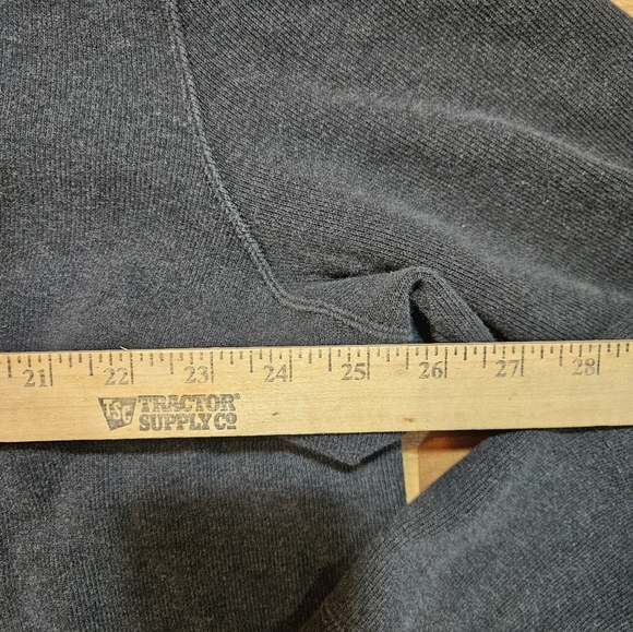 Polo Ralph Lauren 1/4 Zip Leather Pull tab Gray Long Sleeve Sweater XXL - Picture 6 of 9